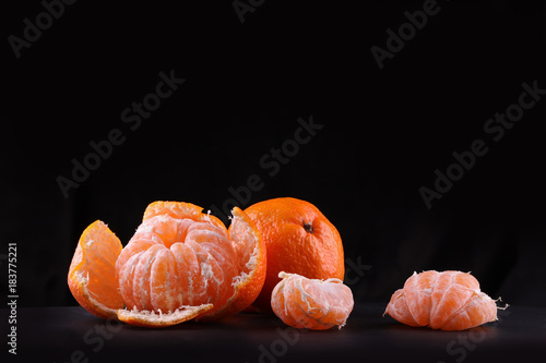 ripe juicy peeled mandarin orange