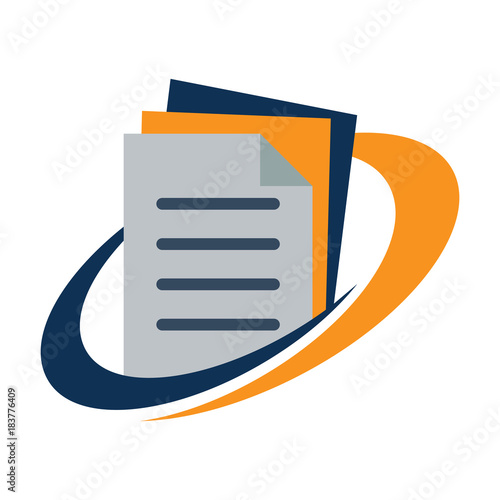 Icon logo for business document management / bookkeeping services