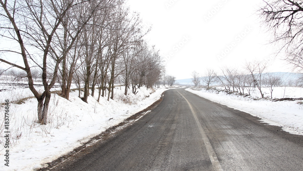 paesaggio invernale in Moldavia paesaggio invernale in Moldavia