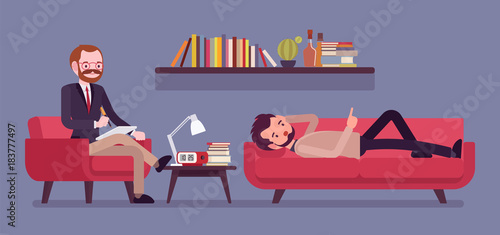 Male psychiatrist consulting
