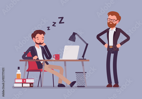 Sleep at office work