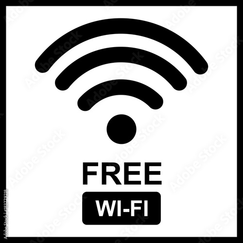 free wi-fi sign vector