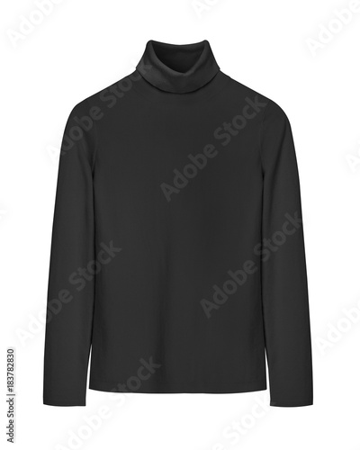 Photography Black turtleneck classic jersey isolated