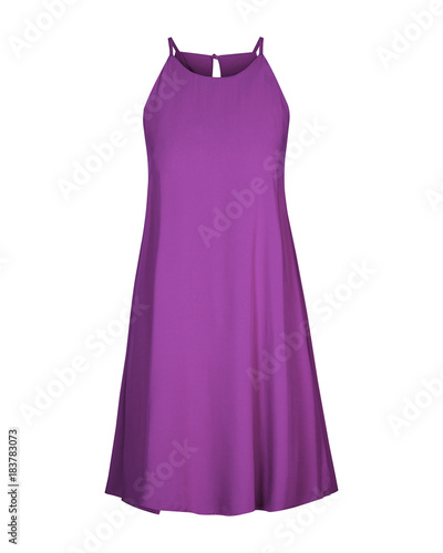 Violet color elegant cocktail summer sleeveless dress