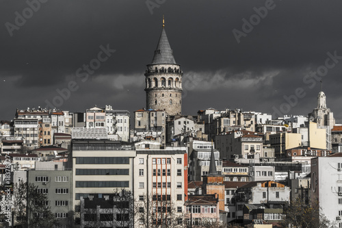 A lost church in Istanbul with fragmented clouds 2