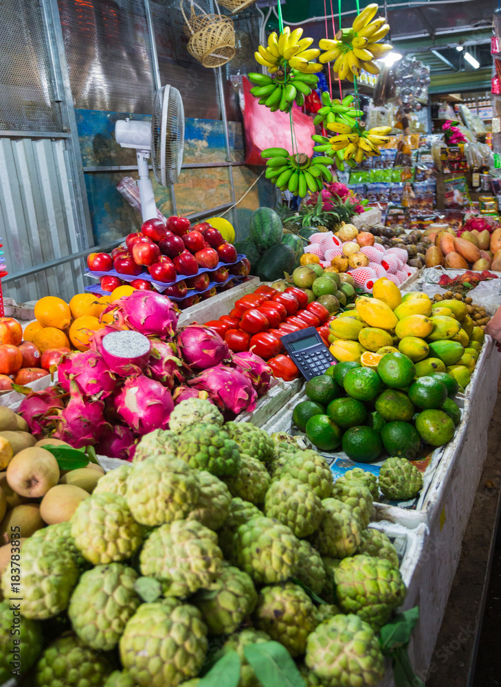 Exotic fruits in the Asian market