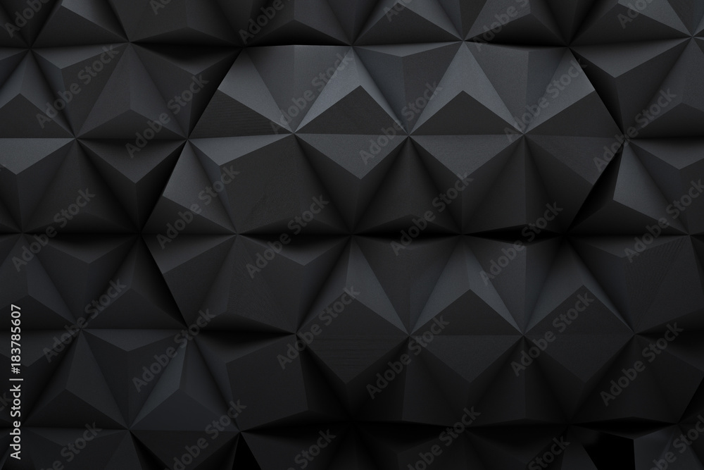 Black triangular abstract background, Grunge surface, 3d Rendering Black triangular abstract background, Grunge surface, 3d Rendering