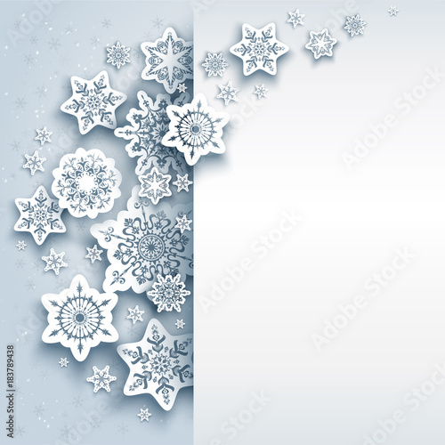 Paper snowflakes winter