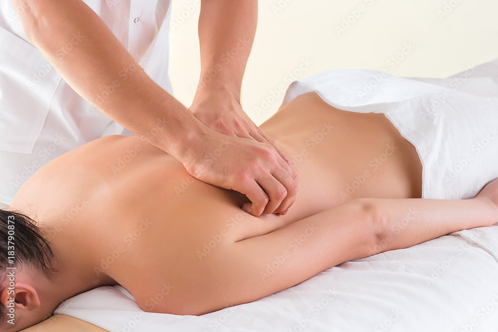 The picture of beautiful woman in massage salon The picture of beautiful woman in massage salon