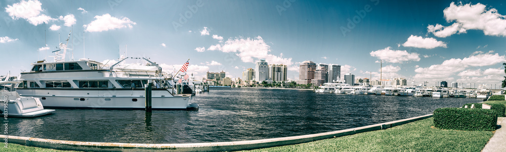 Panoramic view of West Palm Beach - Florida Panoramic view of West Palm Beach - Florida