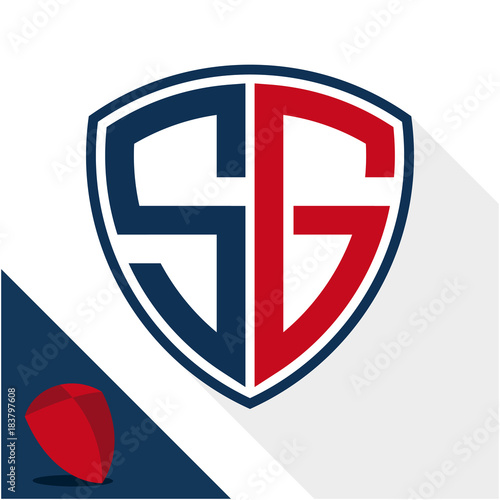 Icon logo / shield badge with a combination of S & G initials Free Download Icon logo / shield badge with a combination of S & G initials - GFXLoad