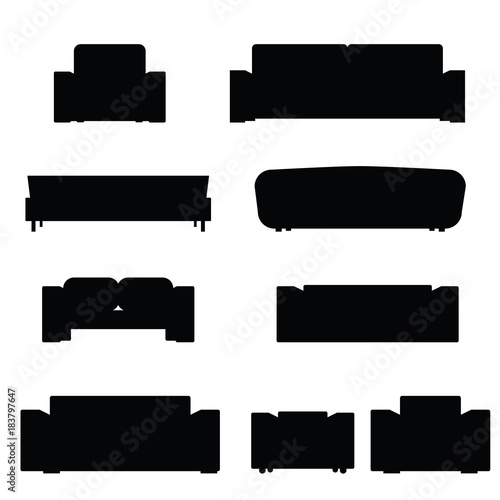 bed furniture set illustration