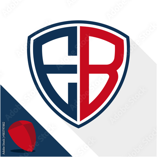 Icon logo / shield badge with a combination of E & B initials Free Download Icon logo / shield badge with a combination of E & B initials - GFXLoad
