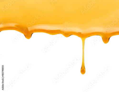 Maple syrup isolated on white background photo