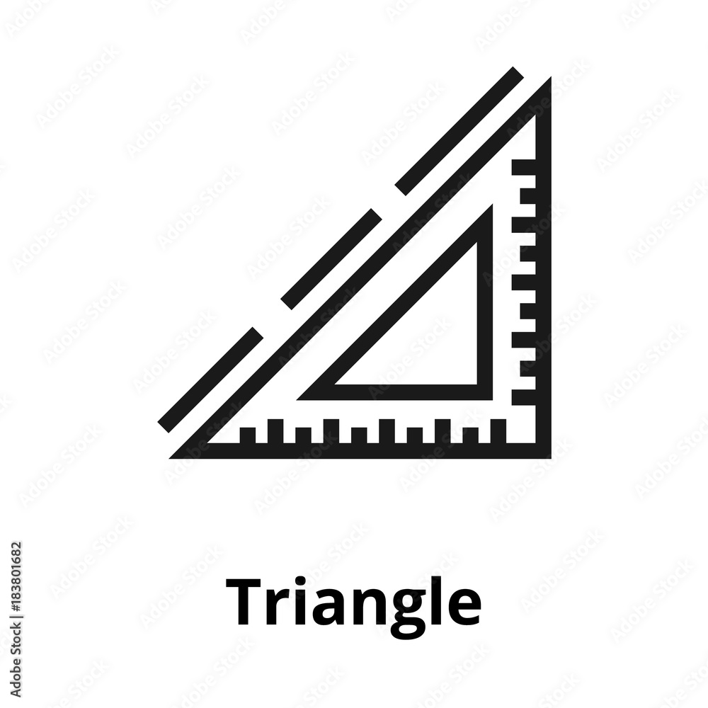 Triangle thin line icon Triangle thin line icon