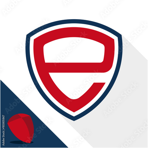 Icon logo / shield badge with a combination of letter E (lowercase) Free Download Icon logo / shield badge with a combination of letter E (lowercase) - GFXLoad
