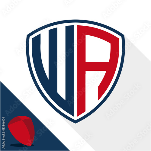 Icon logo / shield badge with combination of W & A initials Free Download Icon logo / shield badge with combination of W & A initials - GFXLoad