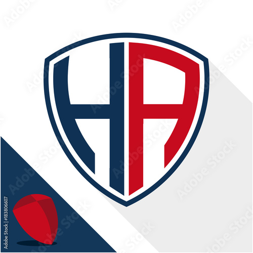 Icon logo / shield badge with combination of H & A initials Free Download Icon logo / shield badge with combination of H & A initials - GFXLoad