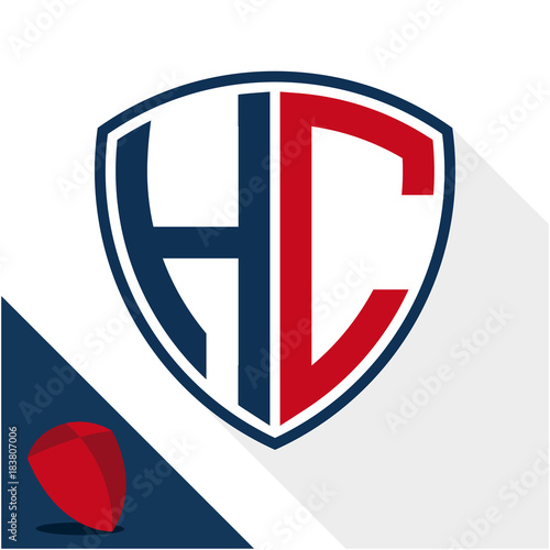 Icon logo / shield badge with combination of H & C initials Free Download Icon logo / shield badge with combination of H & C initials - GFXLoad