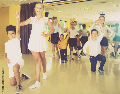 Children in dance studio