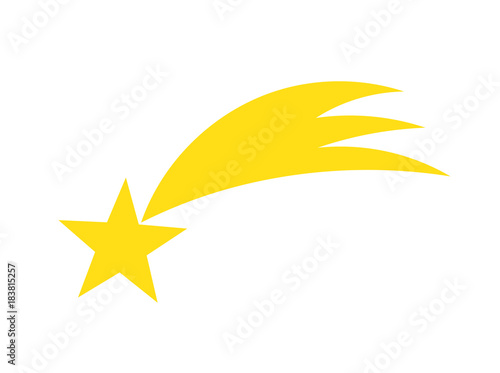 A yellow falling star icon