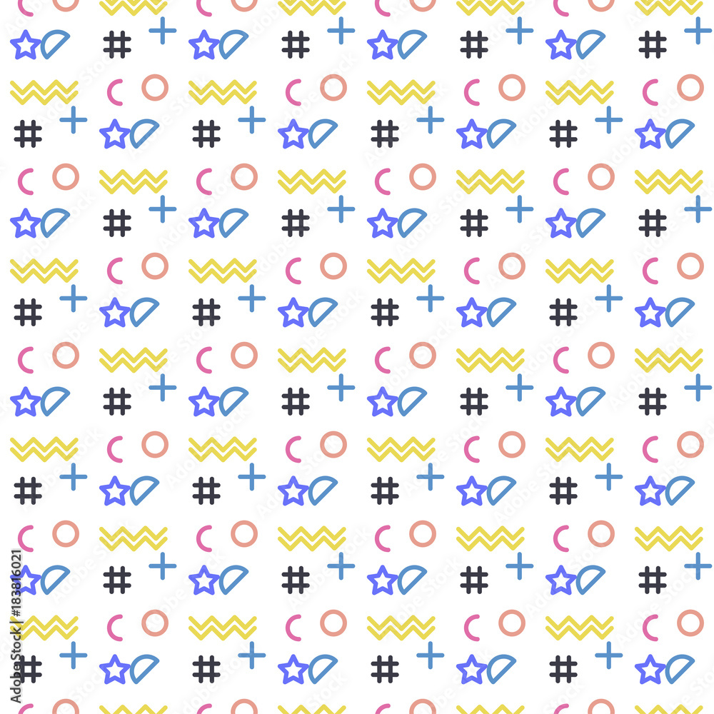 Abstract seamless vector pattern for girls, boys, clothes. Creative background with dots, geometric figures Funny wallpaper for textile and fabric. Fashion style. Colorful bright Abstract seamless vector pattern for girls, boys, clothes. Creative background with dots, geometric figures Funny wallpaper for textile and fabric. Fashion style. Colorful bright