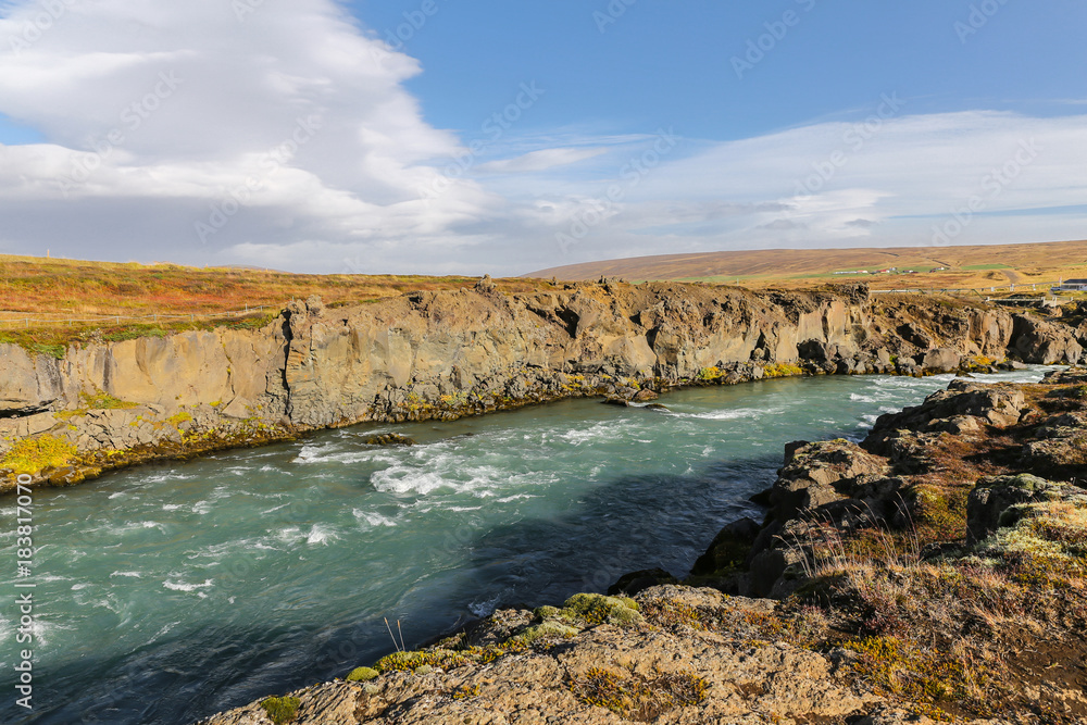 Skjalfandafljot river in Iceland