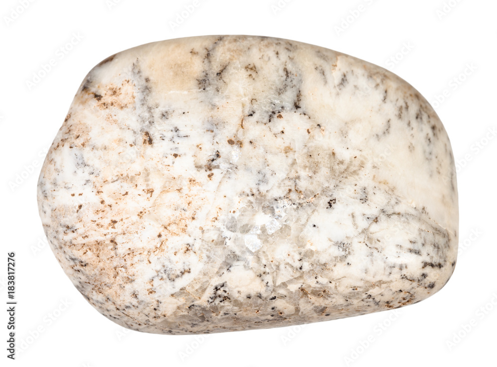 Obraz premium pebble of Albite stone isolated on white