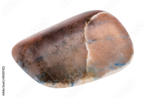 pebble of Irnimite gemstone isolated on white photo