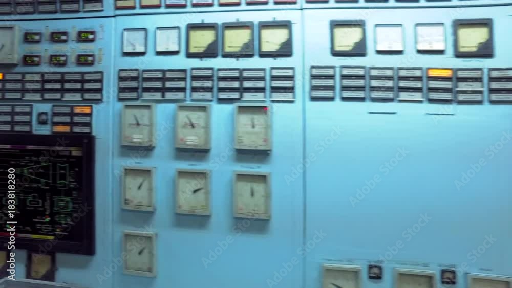 old power station. plant control room. old power station. plant control room.