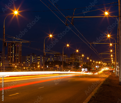 Freeway at night photo