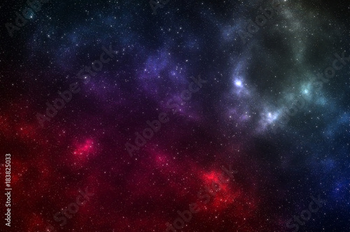 Colorful nebula in deep space illustration background