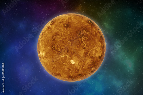 Fototapeta Naklejka Na Ścianę i Meble -  Planet Venus in the solar system. Elements of this image are furnished by NASA