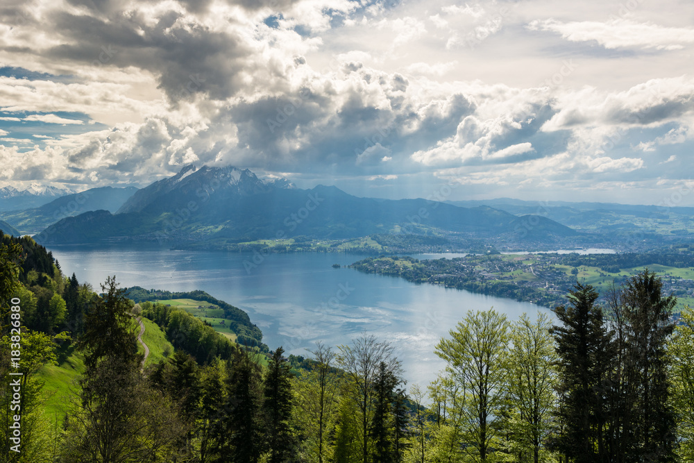 Dramatic view on mount Pilatus, Switzerland
