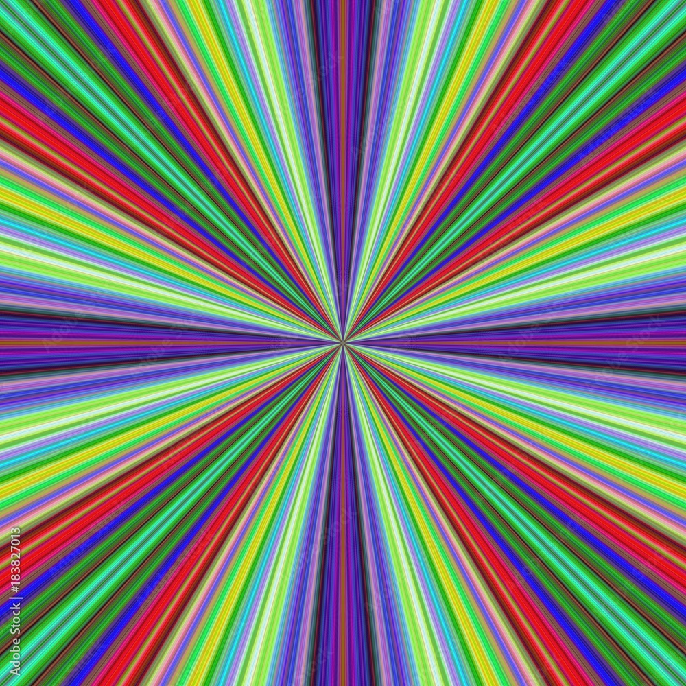 Multicolored vector ray burst motion background design