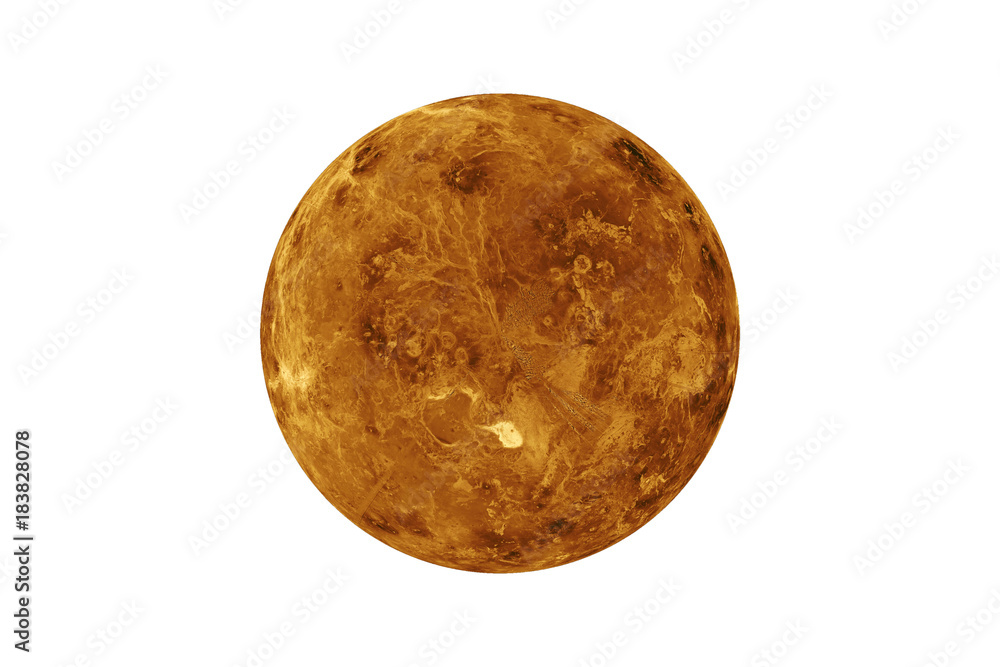 Planet Venus isolated on white. Elements of this image are furnished by NASA Planet Venus isolated on white. Elements of this image are furnished by NASA