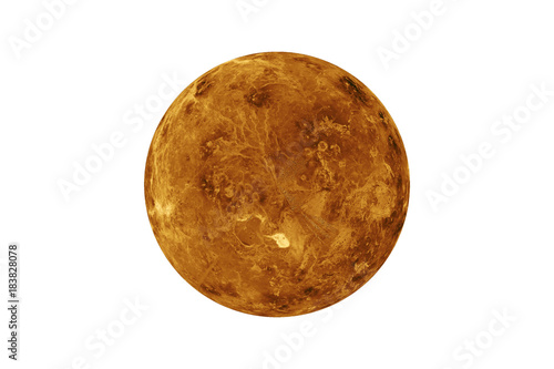 Fototapeta Naklejka Na Ścianę i Meble -  Planet Venus isolated on white. Elements of this image are furnished by NASA