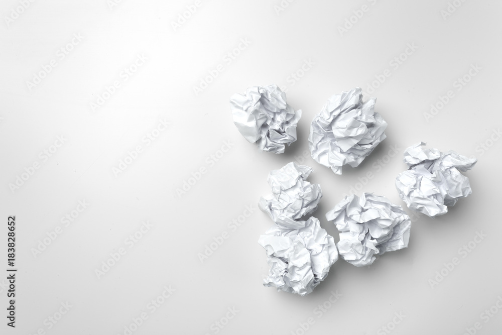 ball of white paper ball of white paper