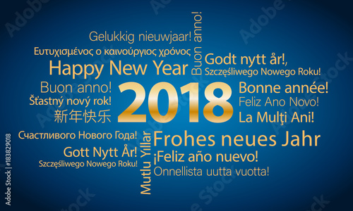 2018 word cloud with different languages