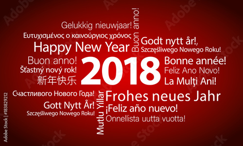 2018 word cloud with different languages