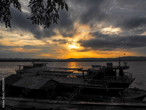 Boats on the Irrawaddy