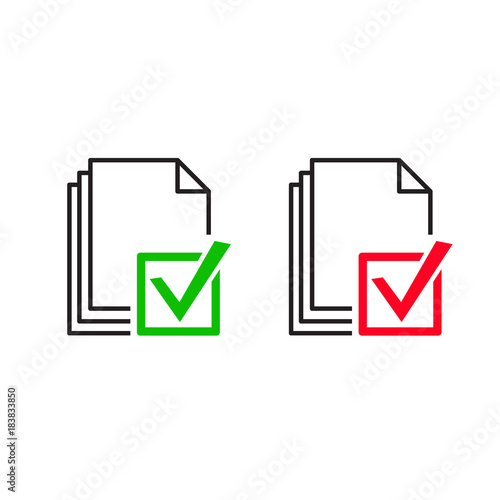 Approve File Icon. Vector illustration