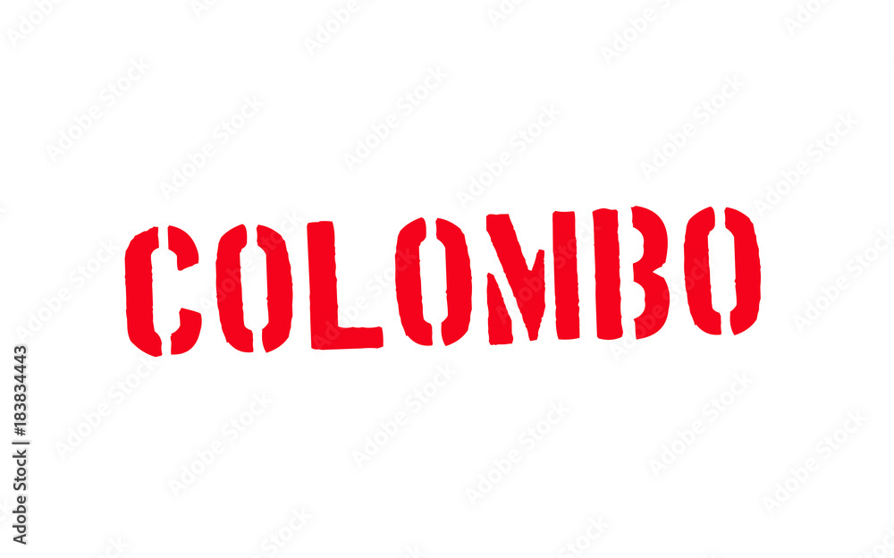 Colombo. Typographic stamp visualisation concept Original series.