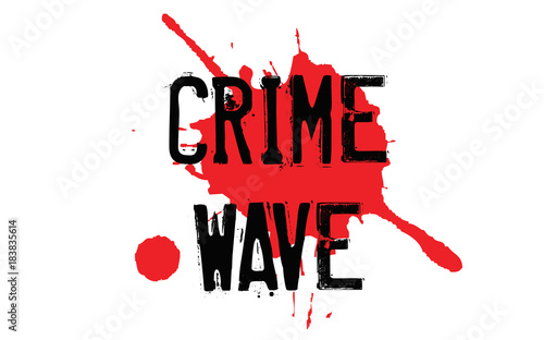 Crime Wave. Typographic stamp visualisation concept Original series.