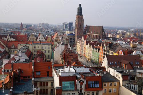 Panorama of Wroclaw - view of the main square