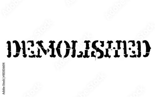 Demolished. Typographic stamp visualisation concept Original series.