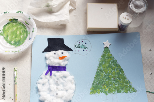 Christmas decoration made by a 10 year old girl.