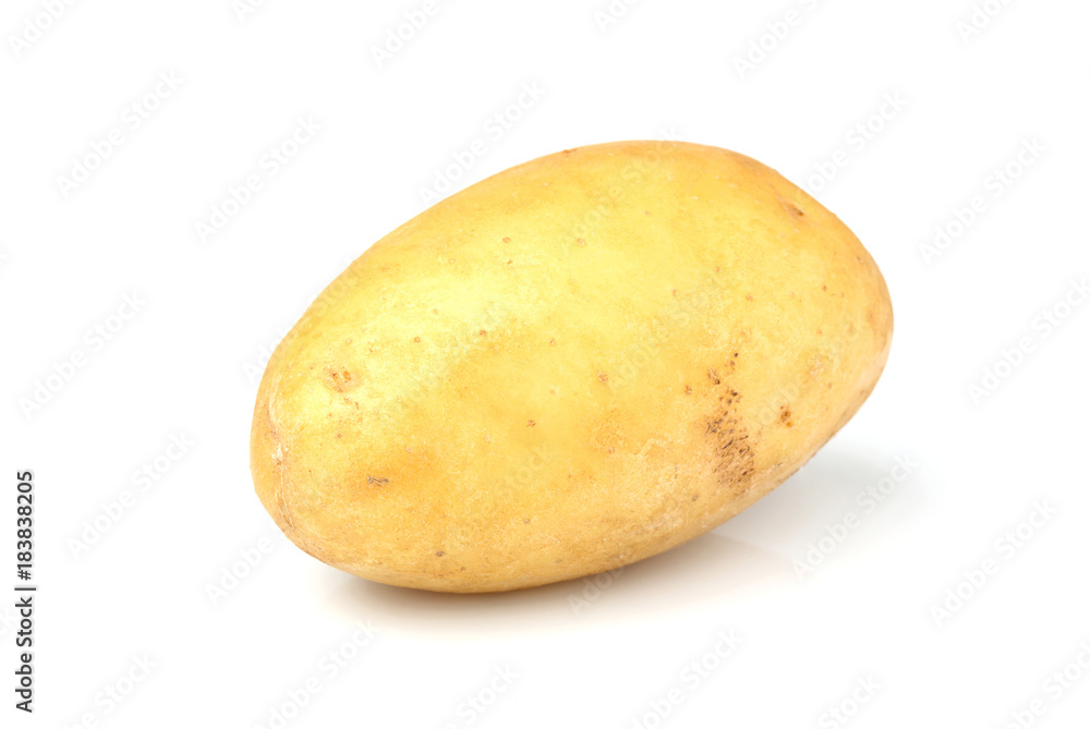 New potatoes isolated closeup.