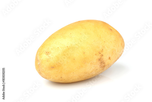 New potatoes isolated closeup.