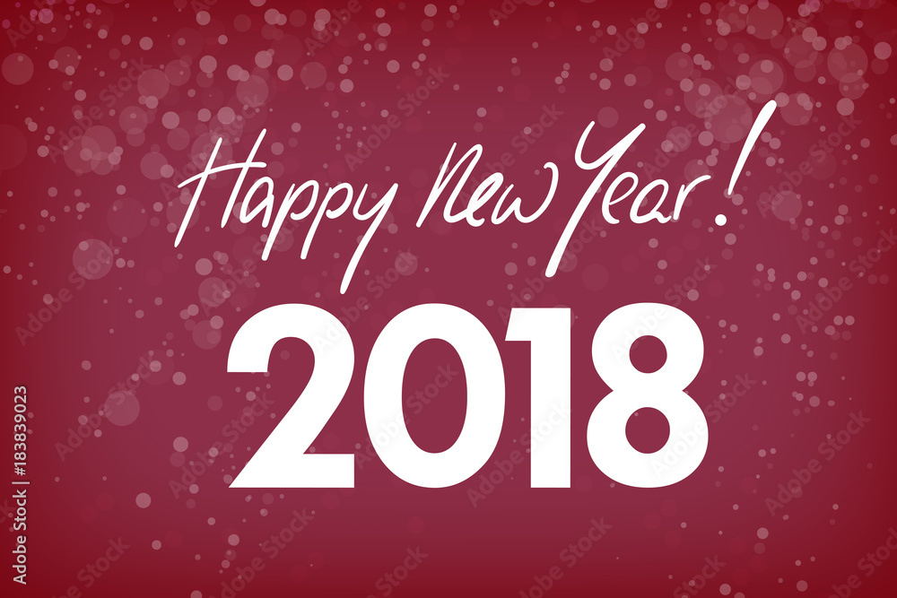Happy New Year 2018 - Bokeh Hintergrund